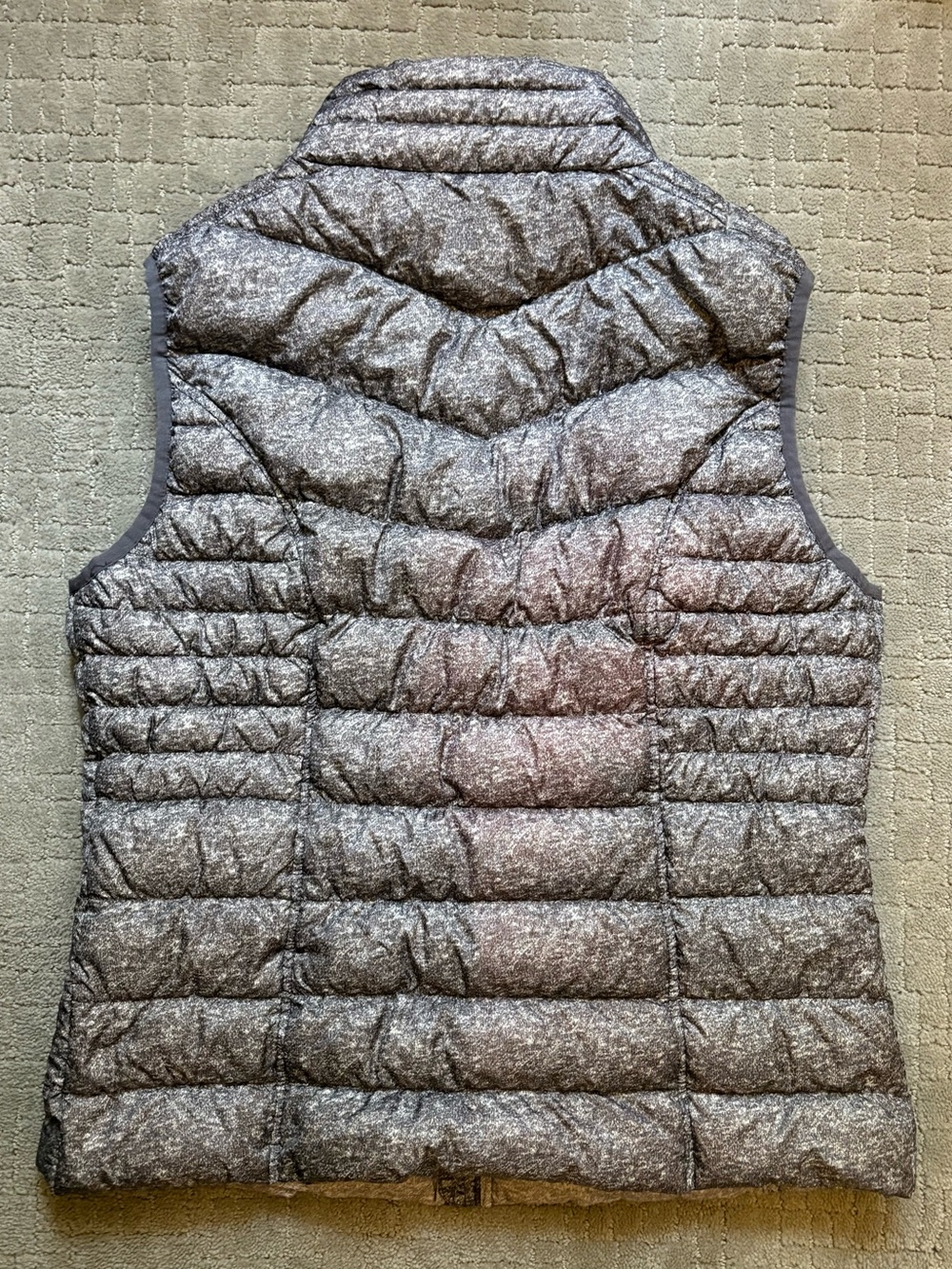 Be By Blanc Noir Heather Gray Down & Feathers Quilted Lightweight Packable Vest - Picture 6 of 6